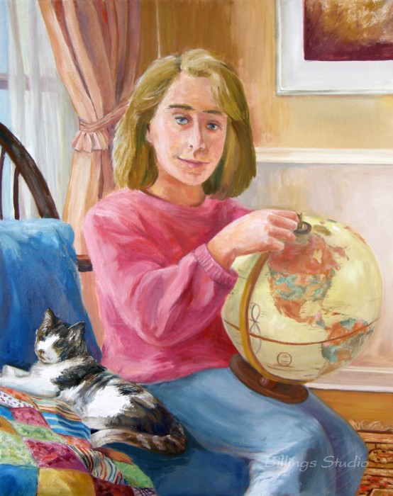 Girl with Globe, 1989