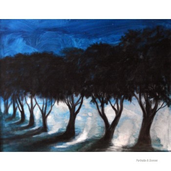 Trees at Night, Salinas, California, 1987